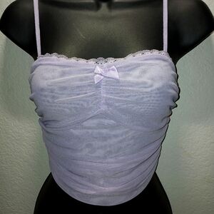 Lavender Ruched Camisole Top